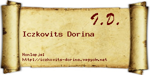 Iczkovits Dorina névjegykártya