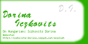 dorina iczkovits business card